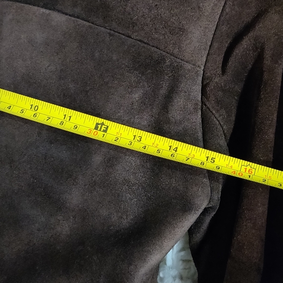 (Vintage) Boutique Brown Suede Coat - Picture 7 of 7